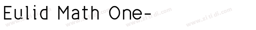 Eulid Math One字体转换